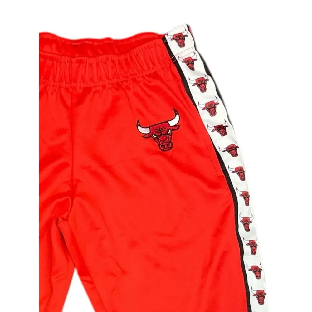 Chicago Bulls Red Track Pants Men’s Size S NBA Logo Side Stripe